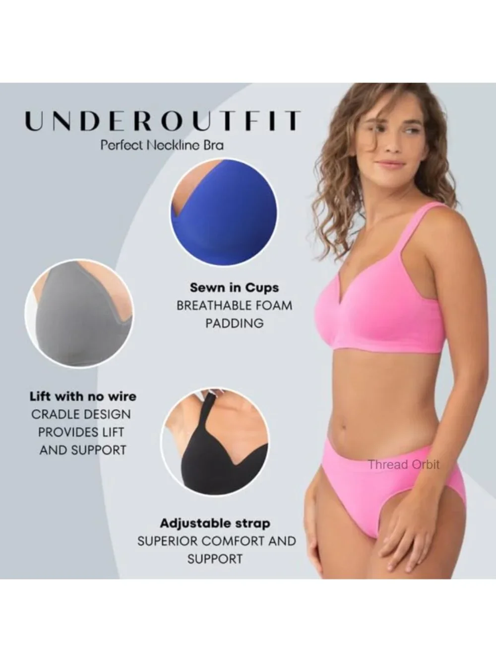 Everyday Wireless Bra Hook & Eye Adjustable Closures with Extender Seamless